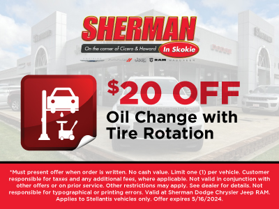$20 Off Oil Change with Tire Rotation